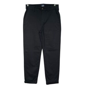 GAP Black Twill Everyday Pants Women's Size 6 Elastic Waist Casual